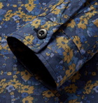 nonnative - Liberty Camp-Collar Floral-Print Cotton-Blend Shirt - Men - Navy