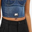 Dolce & Gabbana Women's Denim Bustier Top in Blue
