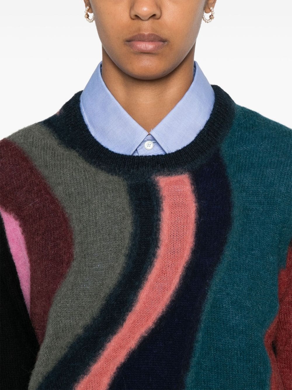 Paul Smith Off White Embroidered Knitted Jumper W2R-102N-H30910-02