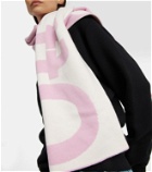 Off-White - Logo ribbed-knit wool scarf