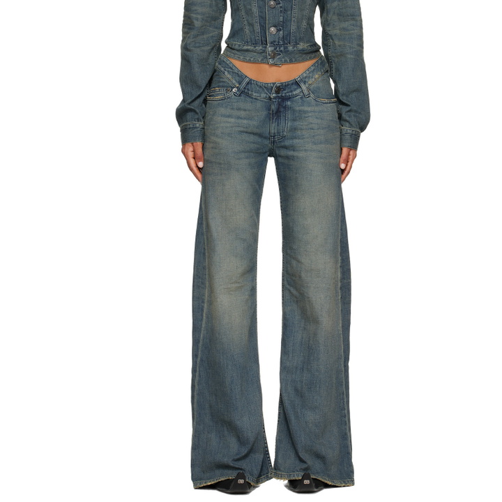 Photo: Balenciaga Blue Curved Waist Jeans