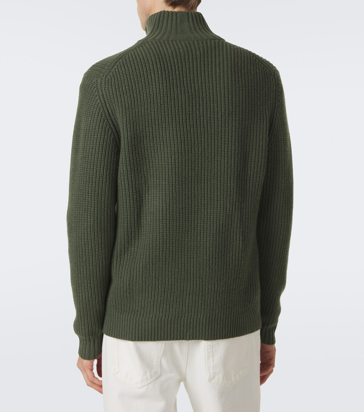 Allude Wool and cashmere half-zip sweater
