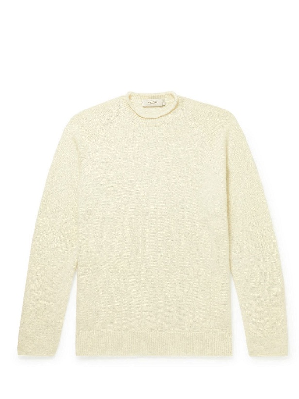 Photo: Agnona - Cashmere and Silk-Blend Sweater - White