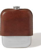 Brunello Cucinelli - Leather and Titanium Hip Flask