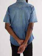 SAINT LAURENT - Distressed Denim Shirt - Blue