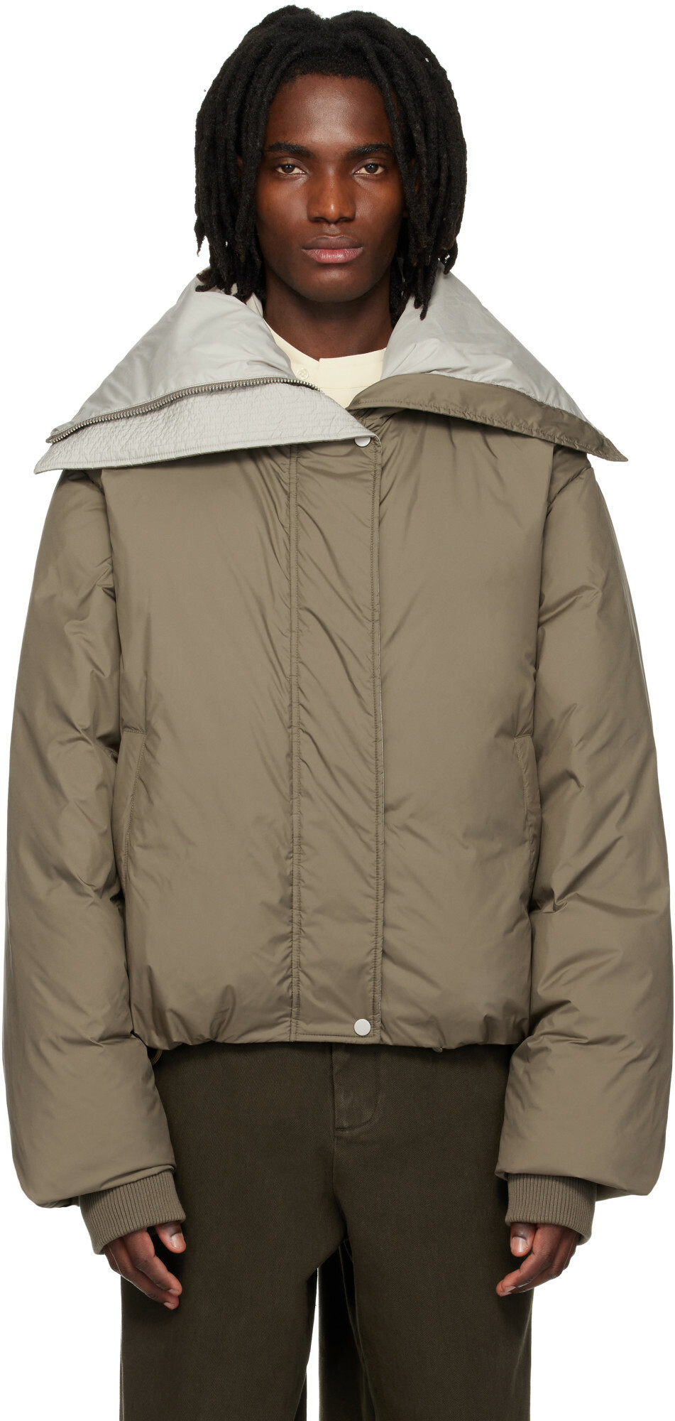 Entire Studios Black MML Hooded Puffer Down Jacket Entire Studios
