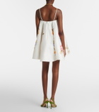 Leo Lin Caitlin floral linen-blend minidress