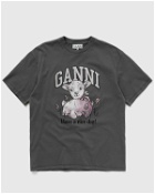 Ganni Future Heavy Jersey Lamb Short Sleeve T Shirt Grey - Womens - Shortsleeves