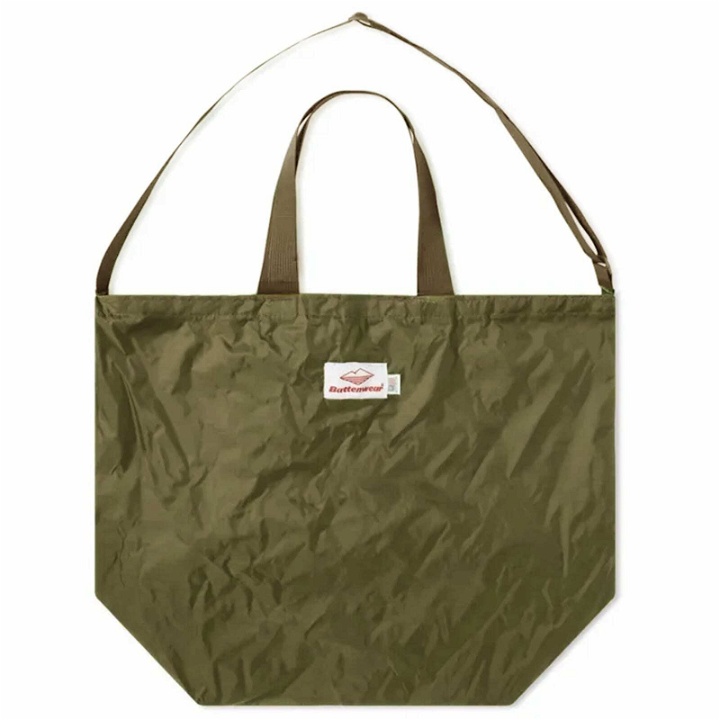 Photo: Battenwear Men's Packable Tote in Olive Drab/Tan