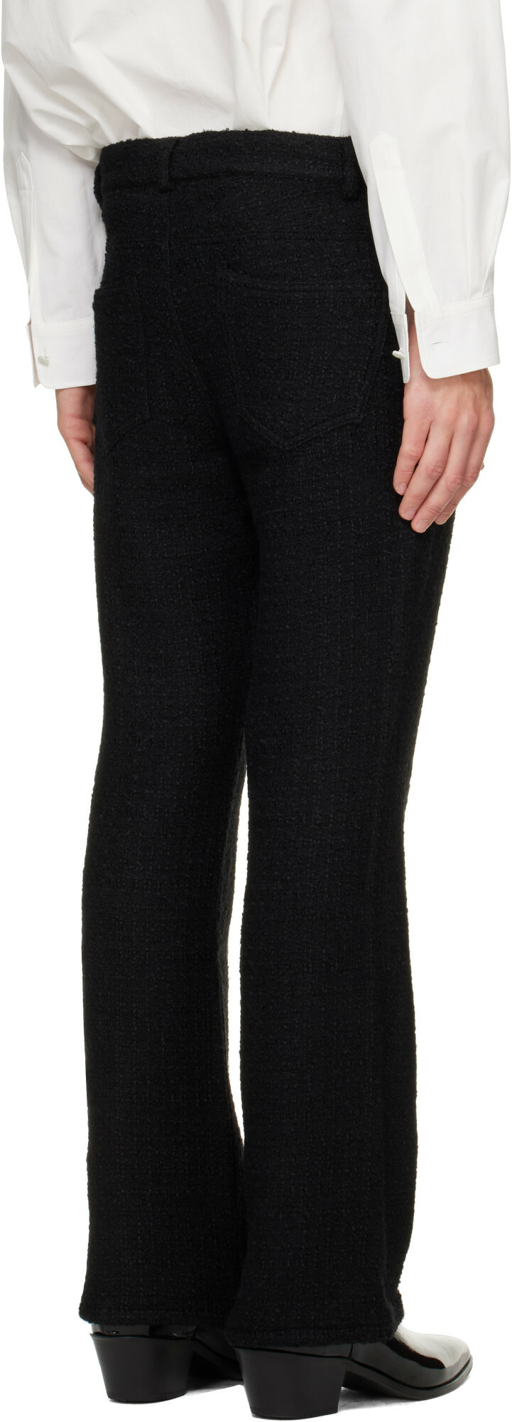 Ernest W. Baker Black Flare Trousers