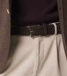 Kiton Woven suede belt