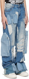 Who Decides War Blue Multipocket Jeans