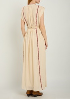 Isabel Marant étoile Liviane Embroidered Cotton Maxi Dress Beige