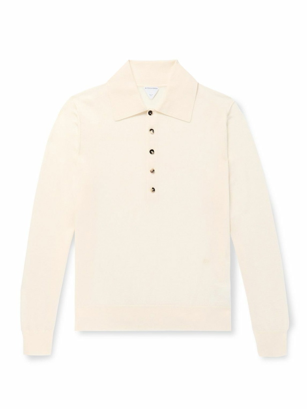 Photo: Bottega Veneta - Cashmere Polo Shirt - Neutrals
