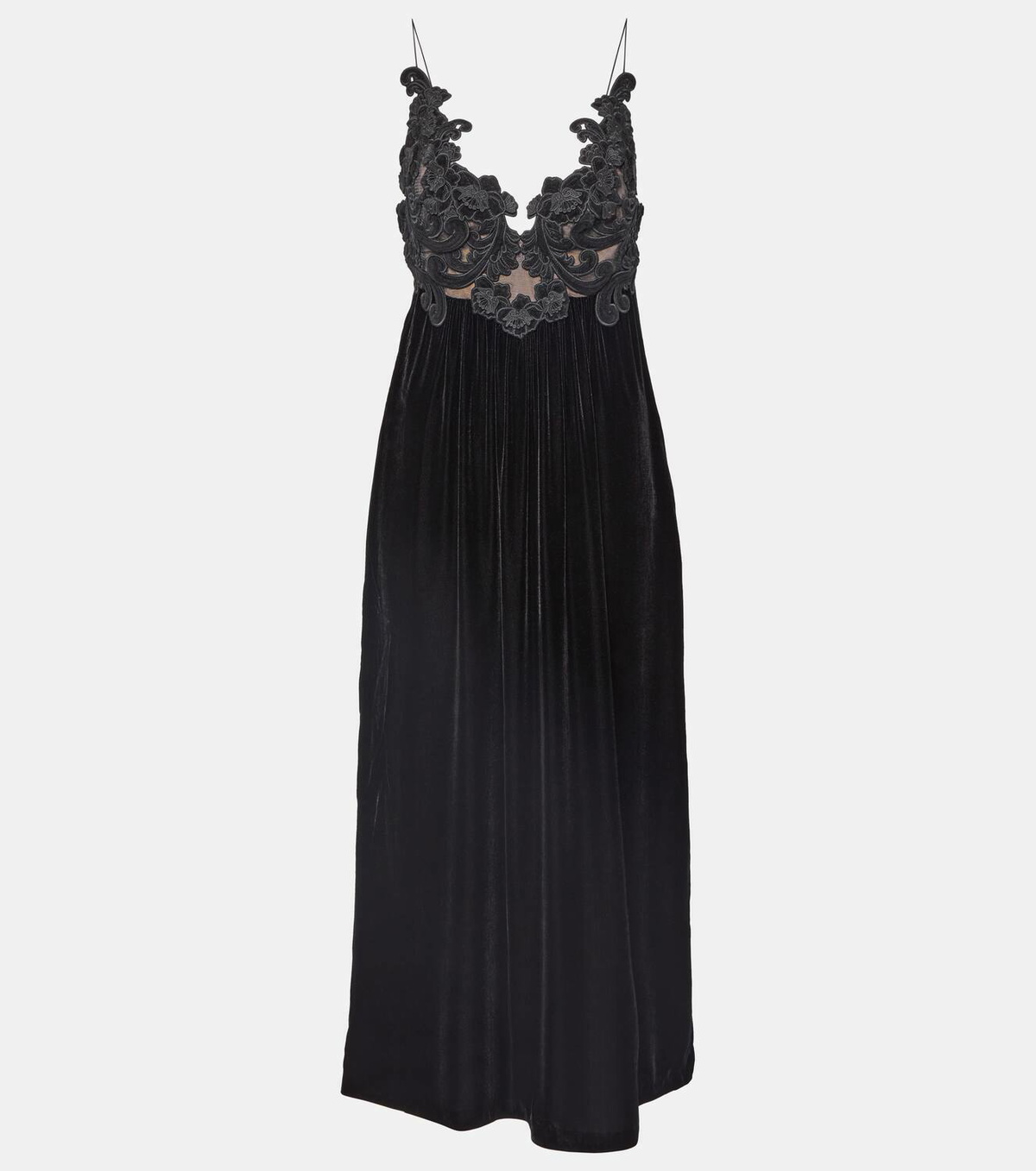 Zimmermann Sensory embroidered velvet gown Zimmermann