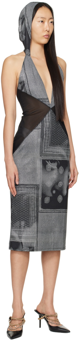 Miaou Black & White Joan Midi Dress