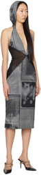 Miaou Black & White Joan Midi Dress