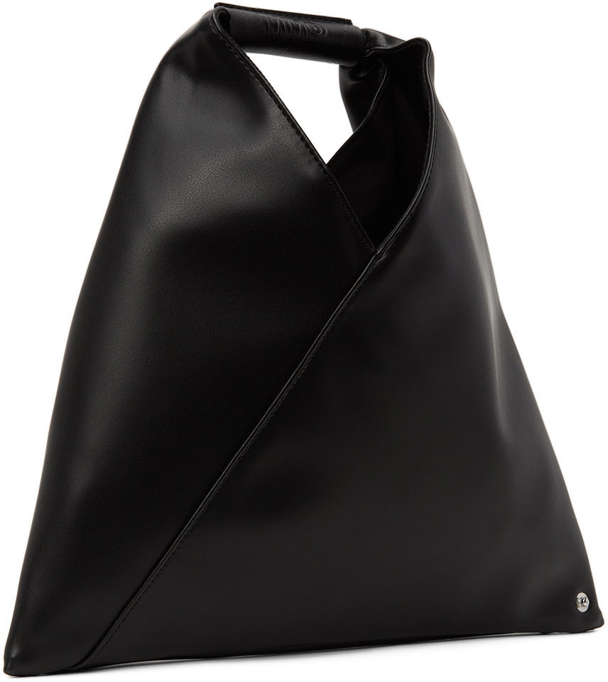 MM6 Maison Margiela SSENSE Exclusive Black Nano Faux-Leather Triangle Tote