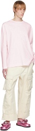 Simone Rocha Pink Embroidered Long Sleeve T-Shirt