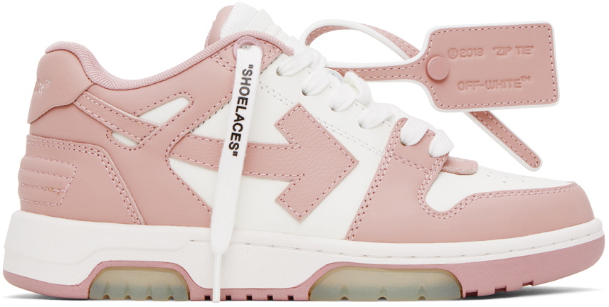 Off-White Pink & White Out Of Office Sneakers Off-White