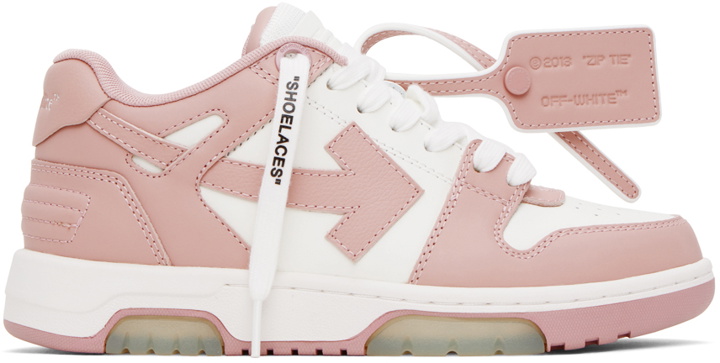 Photo: Off-White Pink & White Out Of Office Sneakers