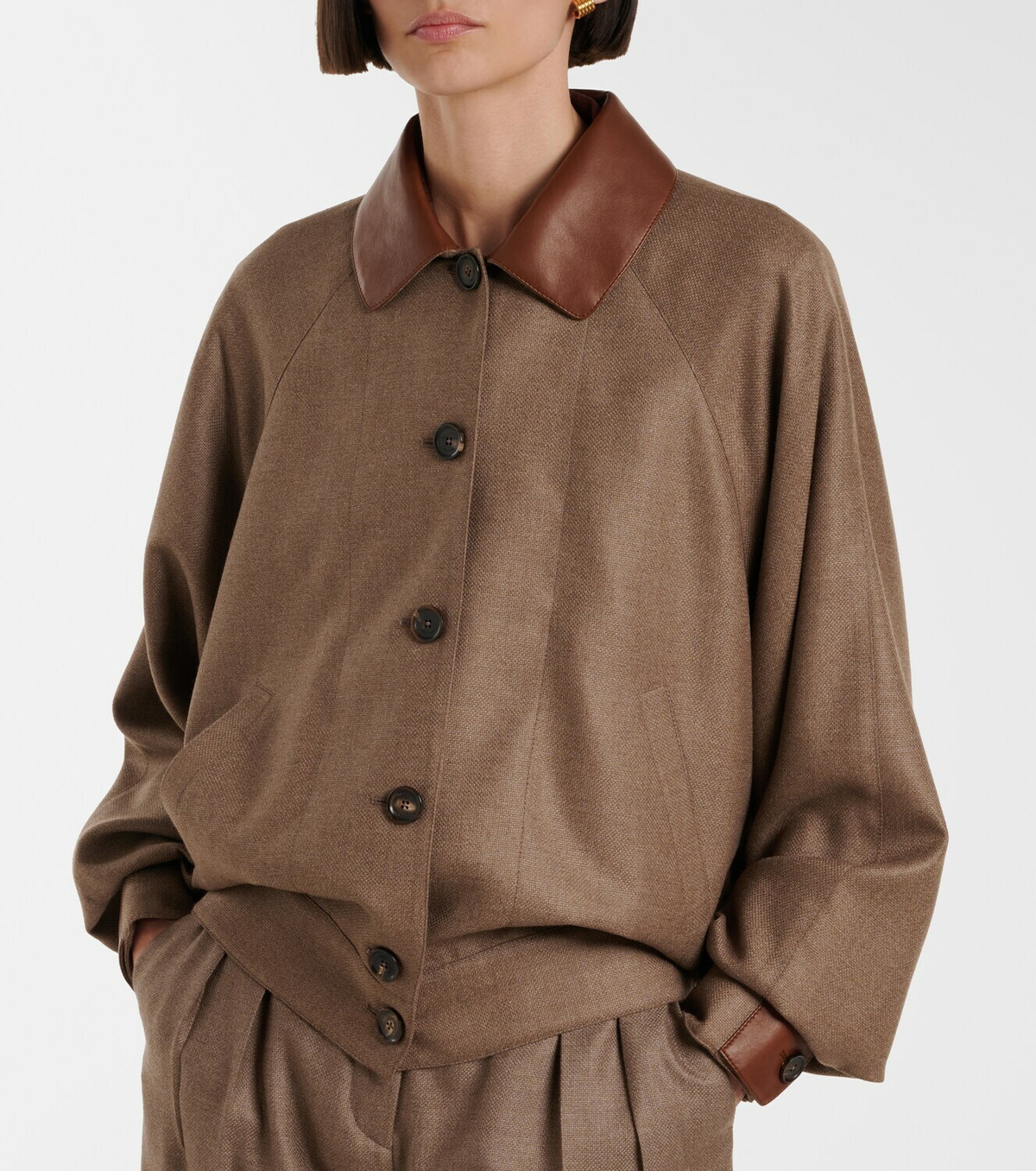 Loro Piana Kiefer cashmere and silk bomber jacket