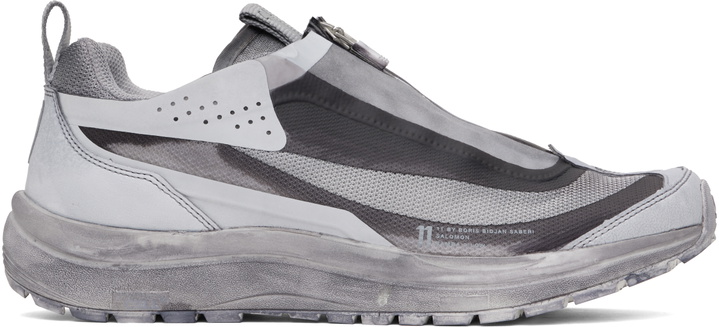 Photo: 11 by Boris Bidjan Saberi Gray Salomon Edition Bamba 2 Low V2 Sneakers