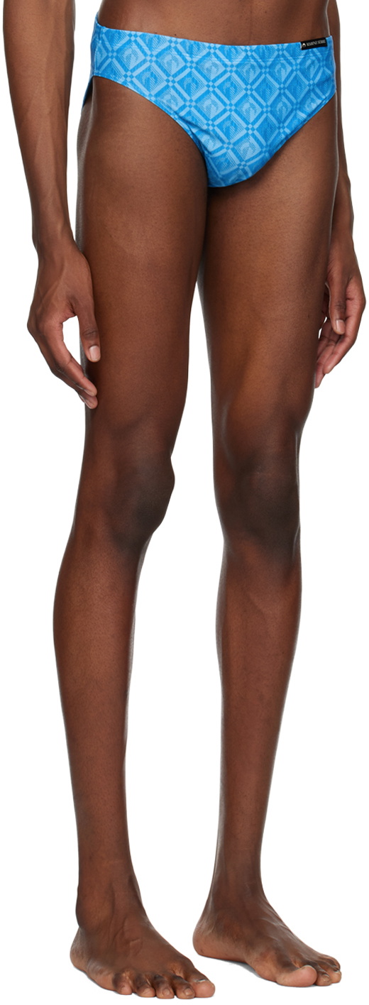 Marine Serre Blue Active Swim Briefs