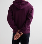 TOM FORD - Fleece-Back Cotton-Jersey Zip-Up Hoodie - Purple