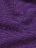 BODE - Oversized Cashmere Polo Shirt - Purple