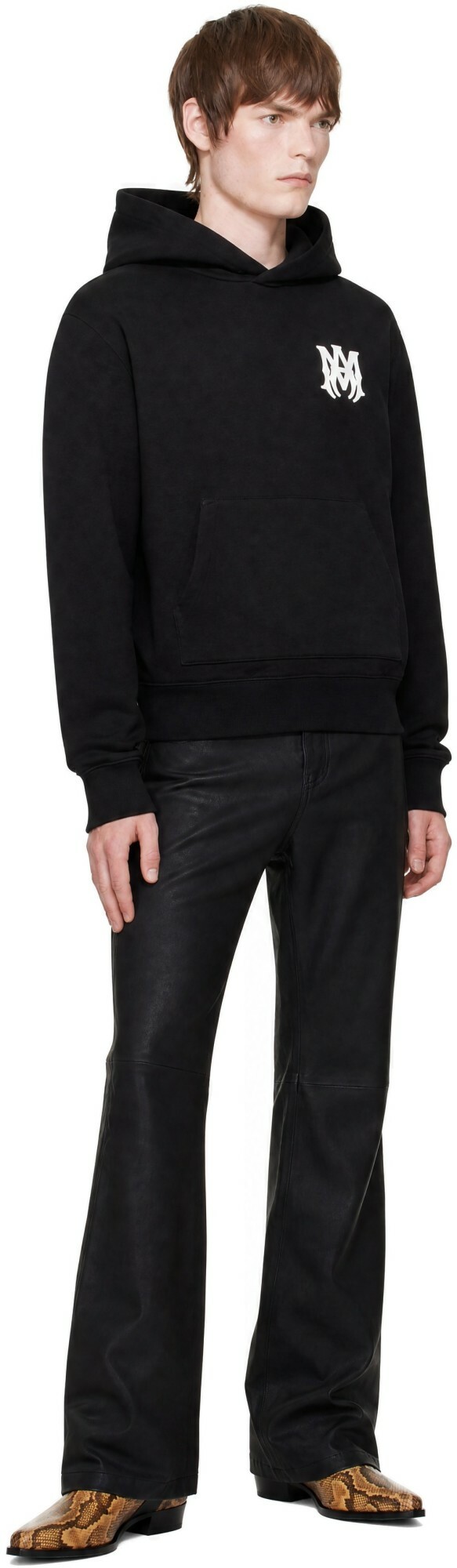 AMIRI Black MA Core Logo Hoodie