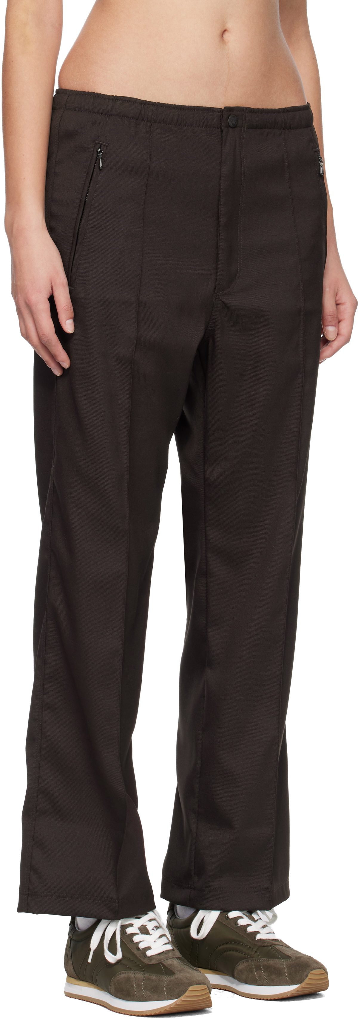 NEEDLES Brown Warm Up Lounge Pants