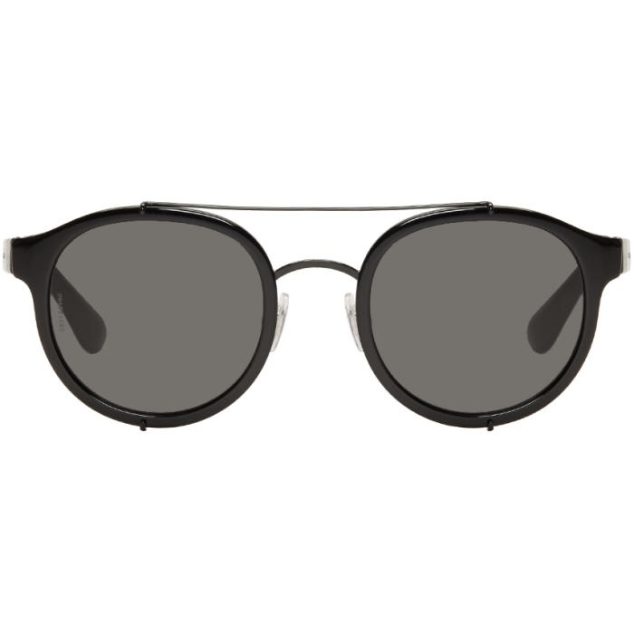 Photo: Dolce and Gabbana Black Top Bar Sunglasses 