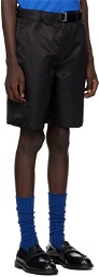 Emporio Armani Black Belted Shorts