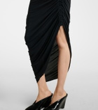 Ferragamo Ruched jersey midi dress