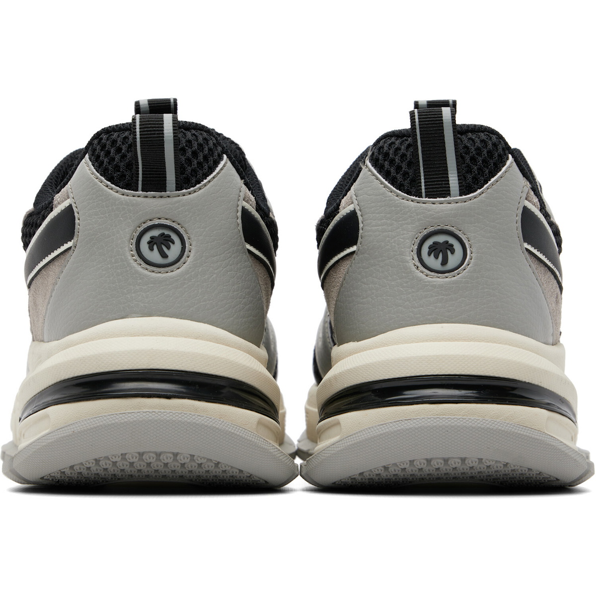 Palm Angels Black & Gray Palm Runner Sneakers