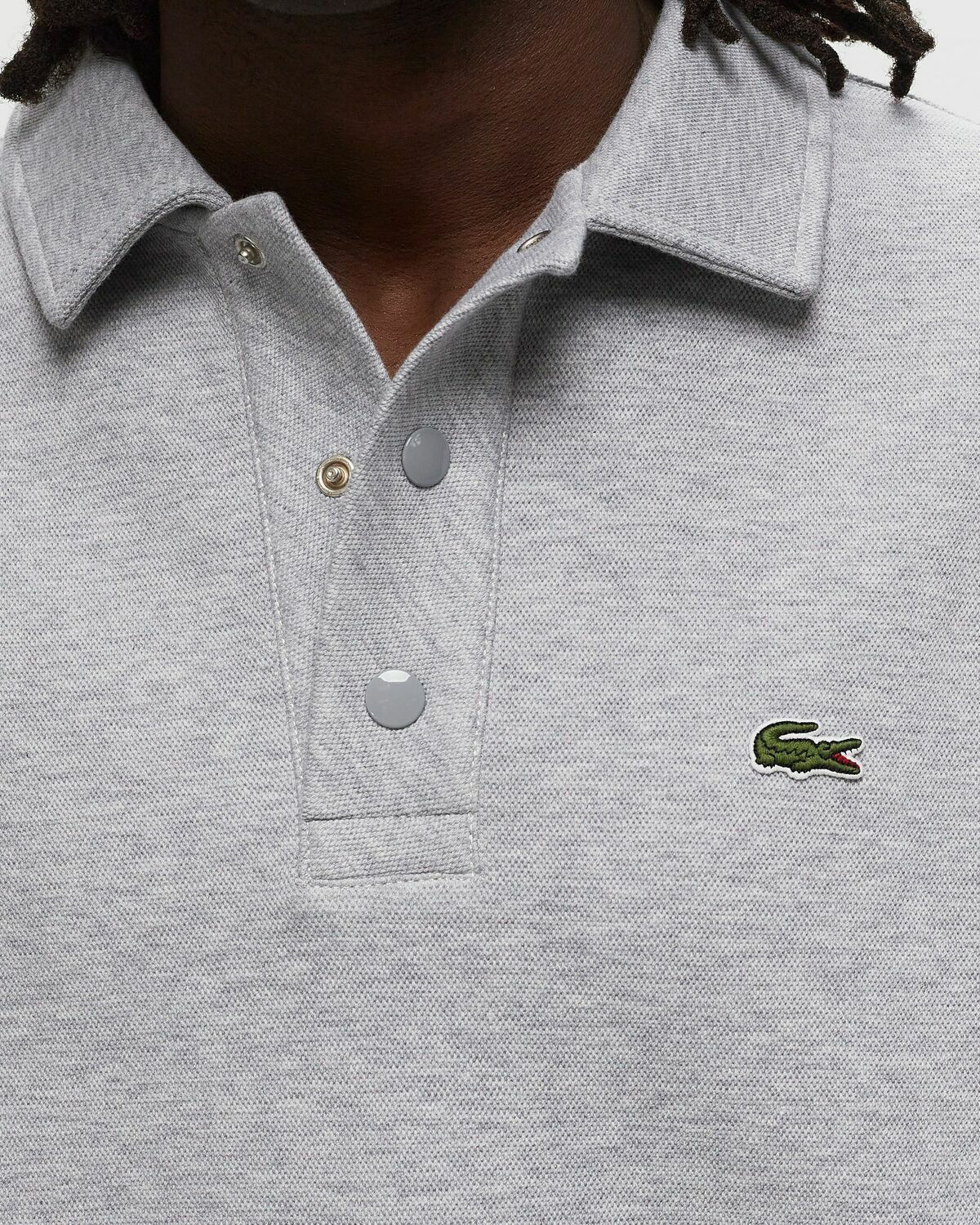 トップス L1212 LACOSTE POLO SHIRT GRAY Polo-shirt L.12.12 with short sleeves in dark blue brand