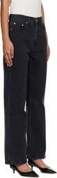 Dunst Black Relaxed Flared Jeans