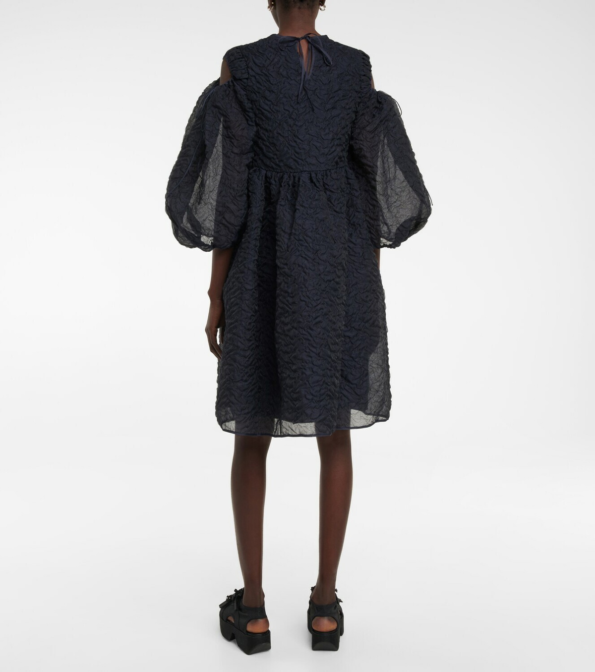 Cecilie Bahnsen - Oversized puff-sleeve midi dress