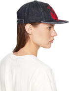 Rhude Black St. Rhude Seal Curved Brim Denim Cap