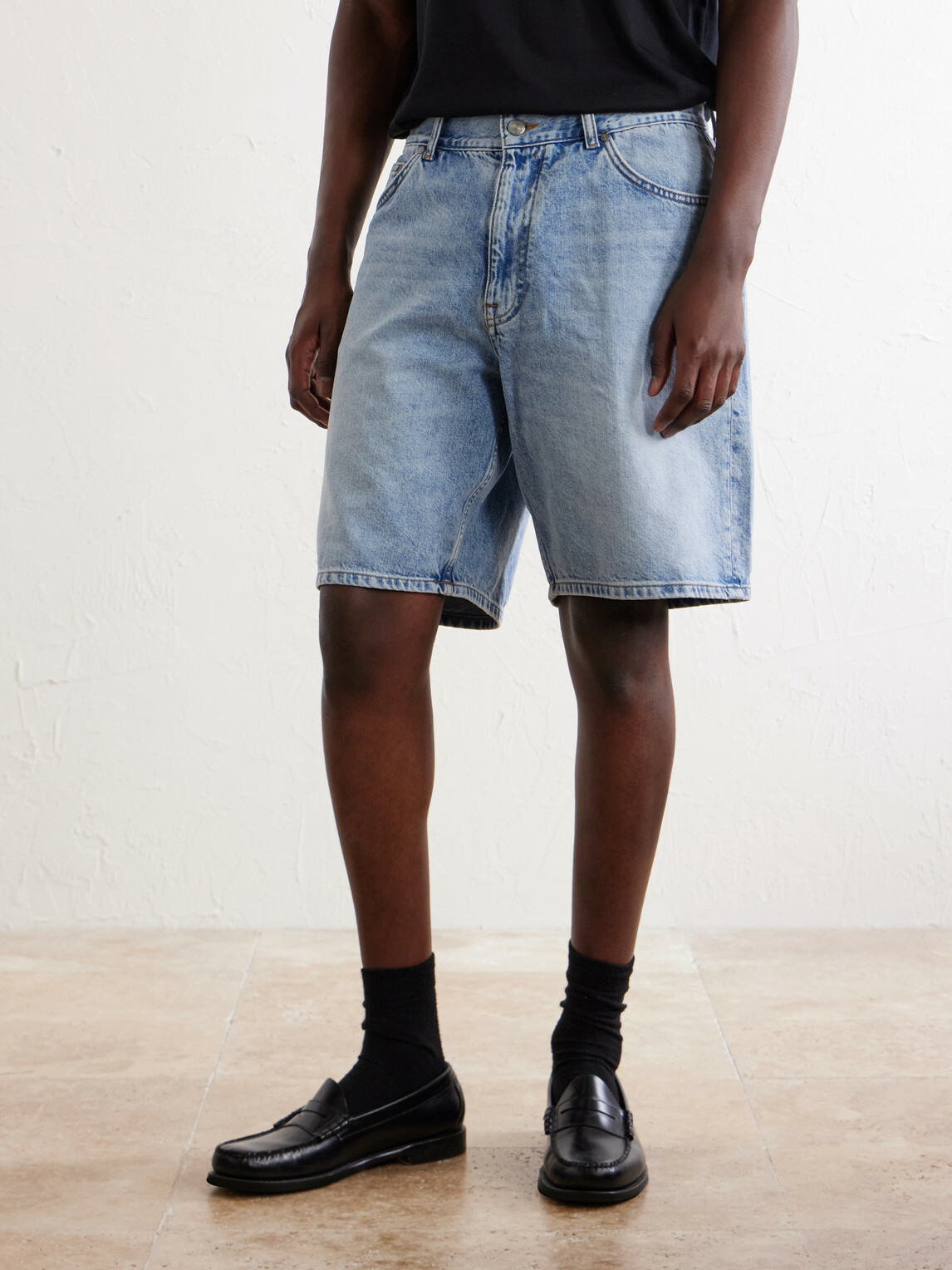 NN07 - Otis 1882 Straight-Leg Organic Denim Shorts - Blue