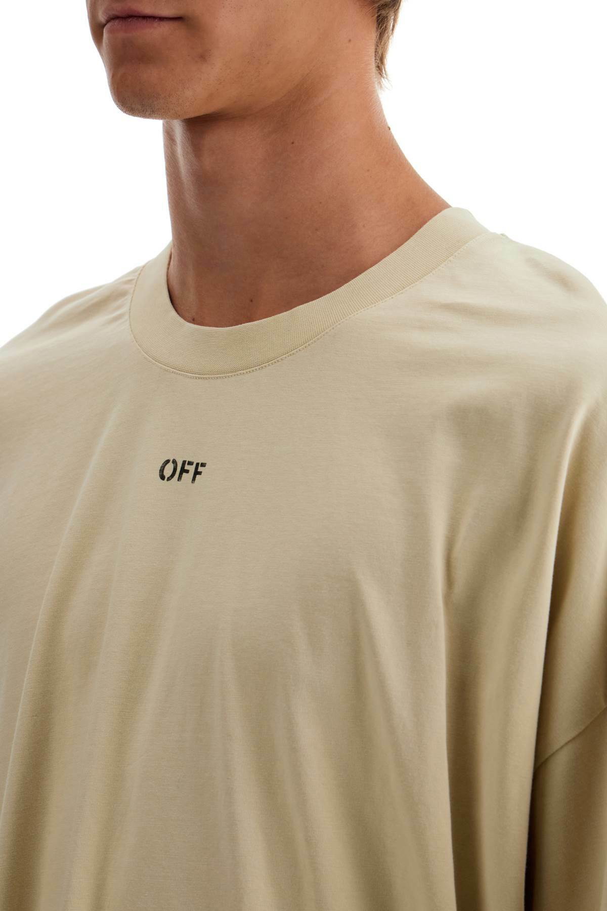 OFF-WHITE long sleeve oversized t-shirt for Beige Off-White OFF-WHITE long sleeve oversized t-shirt for Beige Off-White