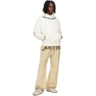 Palm Angels Beige Big Waist Logo Sweatpants
