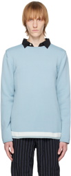 Comme des Garçons Homme Deux Blue Crewneck Sweater