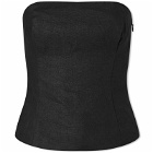Samsøe Samsøe Women's Linen Corset Top in Black
