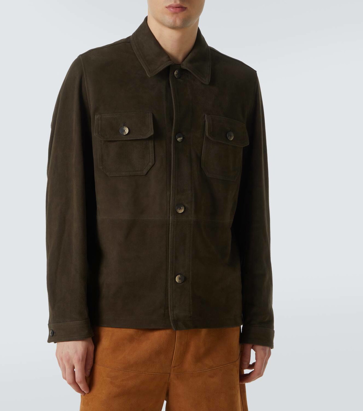 Frescobol Carioca Ravi suede overshirt
