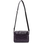 Needles Black and Purple PVC Papillon Bag