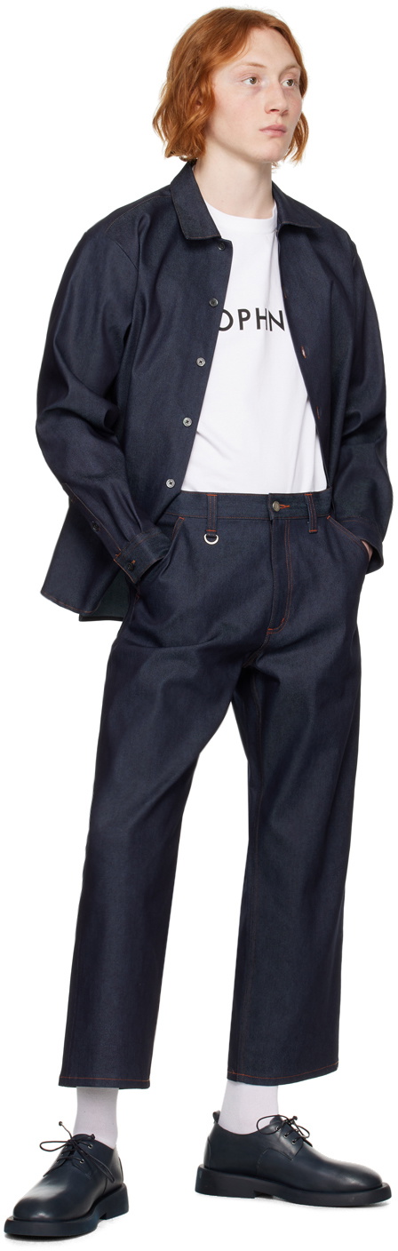 SOPHNET. Indigo Wide Jeans