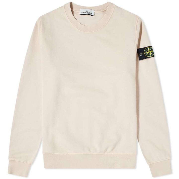 Photo: Stone Island Men's Garment Dyed Crew Sweat in Antique Rose