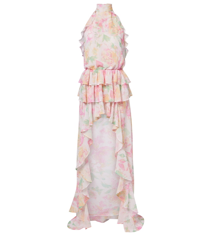 Photo: Bananhot Malena floral ruffled asymmetric maxi dress